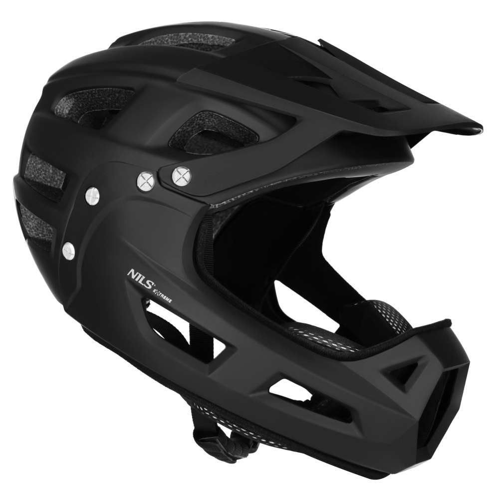 Full face přilba NILS Extreme MTW101 s odnímatelným chráničem brady černá