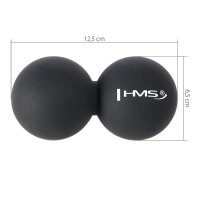 Dvojitý masážní míč HMS BLC02 černý - Lacrosse Ball