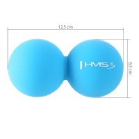 Dvojitý masážní míč HMS BLC02 modrý - Lacrosse Ball