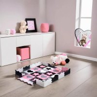Dětská pěnová puzzle podložka NILS Fun MD03 růžová