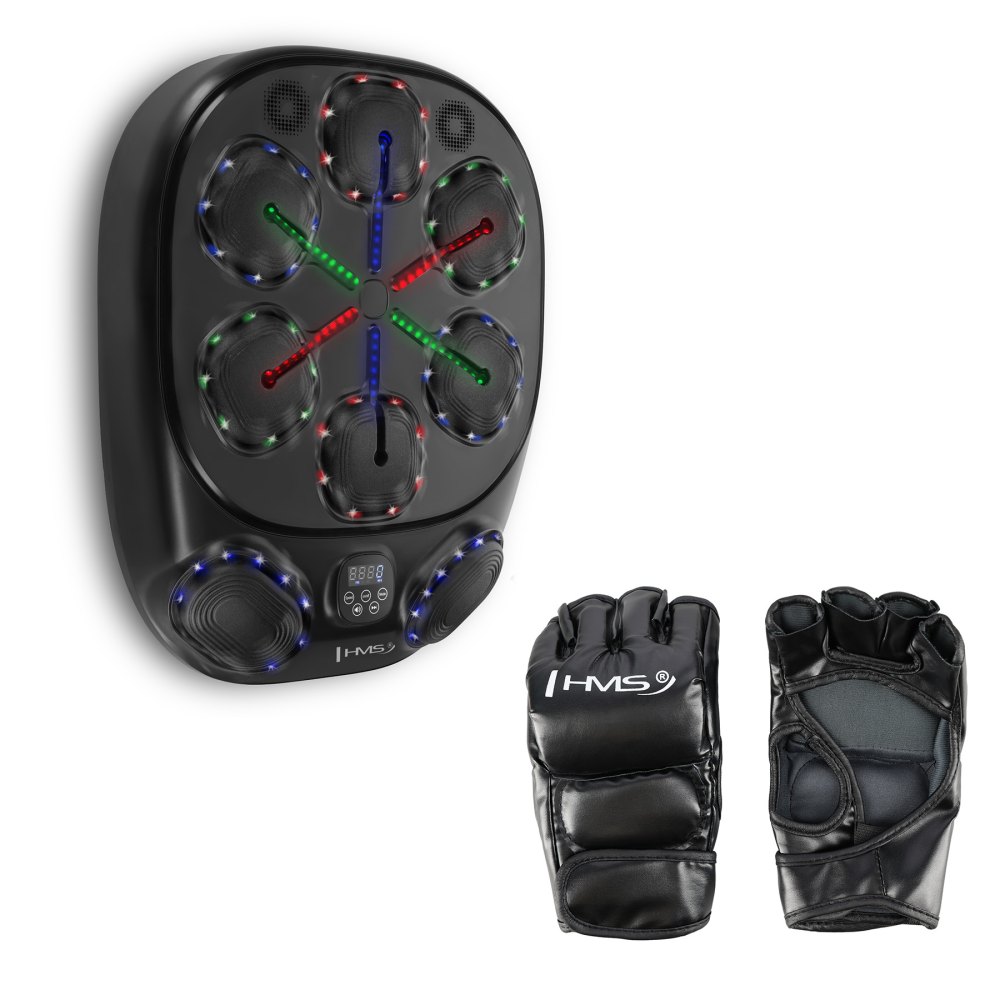 Elektronický boxerský terč HMS TB10 s LED, Bluetooth a rukavicemi (Music Boxing Machine)