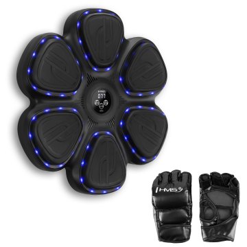 Elektronický boxerský terč HMS TB12 s LED, Bluetooth a rukavicemi (Music Boxing Machine)