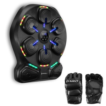 Elektronický boxerský terč HMS TB13 s LED, Bluetooth a rukavicemi (Music Boxing Machine)