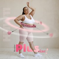 Masážní hula hoop HMS HHW11 PLUS SIZE se závažím růžová