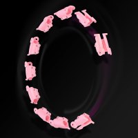 Masážní hula hoop HMS HHW11 PLUS SIZE se závažím růžová