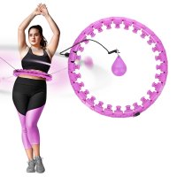 Masážní hula hoop HMS HHW12 plus size se závažím fialová