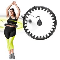Masážní hula hoop HMS HHW12 plus size se závažím černá