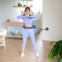 Masážní hula hoop HMS HHW02 se závažím černá