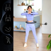 Masážní hula hoop HMS HHW02 se závažím černá