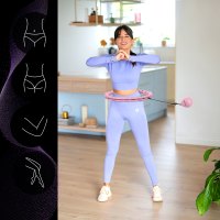 Masážní hula hoop HMS HHW02 se závažím růžová