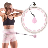 Masážní hula hoop HMS HHW06 se závažím a počítadlem růžová