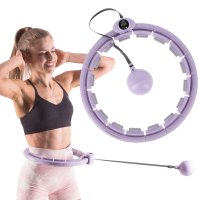 Masážní hula hoop HMS HHW09 se závažím a počítadlem fialová