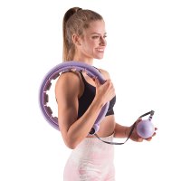 Masážní hula hoop HMS HHW09 se závažím a počítadlem fialová