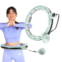 Masážní hula hoop HMS HHM13 se závažím, magnety a počítadlem zelená