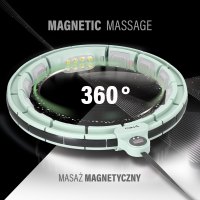 Masážní hula hoop HMS HHM13 se závažím, magnety a počítadlem zelená