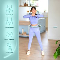 Masážní hula hoop HMS HHM14 se závažím a počítadlem zelená