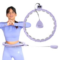 Masážní hula hoop HMS HHM14 se závažím a počítadlem fialová