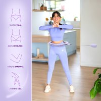 Masážní hula hoop HMS HHM14 se závažím a počítadlem fialová
