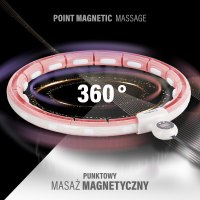 Masážní hula hoop HMS HHM15 se závažím, magnety a počítadlem růžová