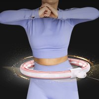 Masážní hula hoop HMS HHM15 se závažím, magnety a počítadlem růžová