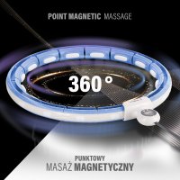 Masážní hula hoop HMS HHM15 se závažím, magnety a počítadlem modrá