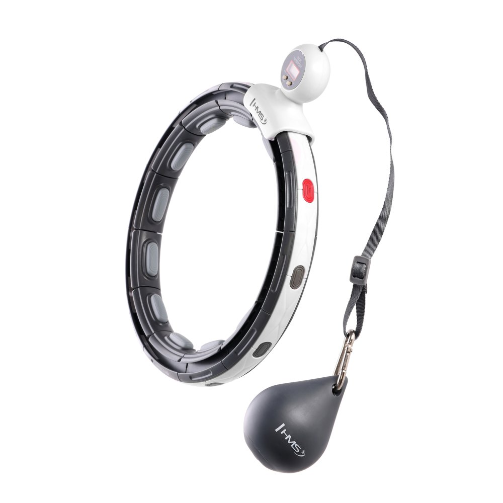 Masážní hula hoop HMS HHM15 se závažím, magnety a počítadlem černá