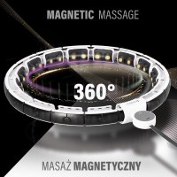 Masážní hula hoop HMS HHM16 se závažím, magnety a počítadlem bílá