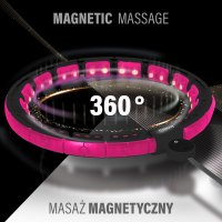 Masážní hula hoop HMS HHM16 se závažím, magnety a počítadlem černá