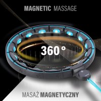Masážní hula hoop HMS HHM17 se závažím, magnety a počítadlem černá/mátová