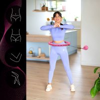 Masážní hula hoop ONE Fitness OHA02 se závažím růžová