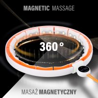 Masážní hula hoop HMS HHM21 se závažím, magnety a počítadlem bílá/oranžová