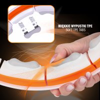 Masážní hula hoop HMS HHM21 se závažím, magnety a počítadlem bílá/oranžová