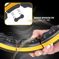 Masážní hula hoop HMS HHM21 se závažím, magnety a počítadlem černá/žlutá