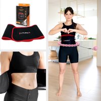 Sada masážní hula hoop HMS HHW02 se závažím a zeštíhlujícího pásu BR163 růžová