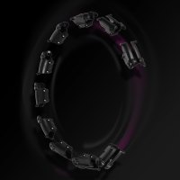 Sada černé masážní Hula Hoop se závažím HMS HHW11 a zeštíhlujícího bederního pásu HMS BR163 PLUS SIZE