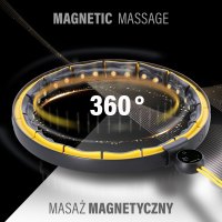 Sada masážní hula hoop se závažím HMS HHM21 a zeštíhlujícího pásu BR1313 černá/žlutá