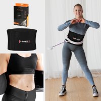 Sada masážní hula hoop se závažím HHM17 a zeštíhlujícího pásu BR163 bílá/fialová