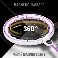Sada masážní hula hoop se závažím HHM17 a zeštíhlujícího pásu BR163 bílá/fialová