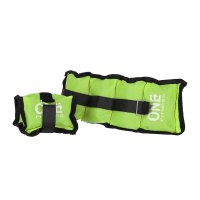 Zátěže na zápěstí a kotníky ONE FITNESS WW01 2 x 0,7 kg zelené