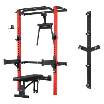 Multifunkční posilovací stojan - Power Rack HMS KLT22 červený
