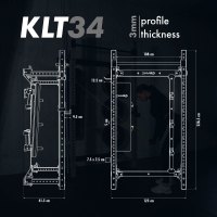 Multifunkční skládací posilovací stojan - Power Rack HMS KLT34 šedý