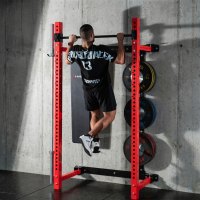 Multifunkční skládací posilovací stojan - Power Rack HMS KLT34 červený
