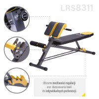 Lavice s hyperextenzí a opěrou HMS Premium LSR8311
