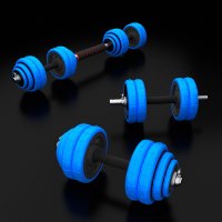 Činkový set HMS SGG30 BAR 2x15 kg litina