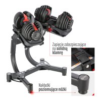Sada stojanu HMS STR10 Pro a 2 ks variabilních činek HMS SR52