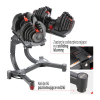 Sada stojanu HMS STR10 Pro a 2 ks variabilních činek HMS SR80