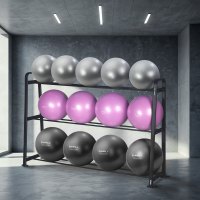 Sada 13 gymnastických míčů HMS YB02 se stojanem STR43