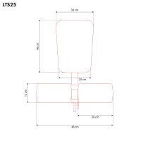 Přídavný sedák se zarážkou HMS LTS25