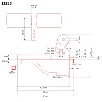 Přídavný sedák se zarážkou HMS LTS25