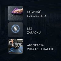 Gumová fitness podlaha AbiFloor POS15 černá / modrá - 2. jakost